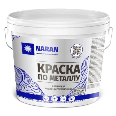 Краска для металла и кровли серая акриловая Наран